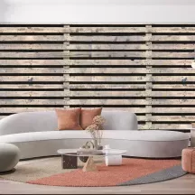 Papier peint Panoramique Palettes Bois