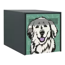 Sticker boîte aux lettres personnalisé Patou 2