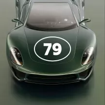 Sticker numéro de course oval personnalisé – Modèle Type 1