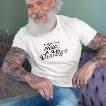 T-shirt homme 100% coton bio - humour - "Je ne suis pas vieux"