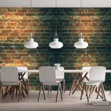 Papier peint Panoramique Briques Rouges Ombre