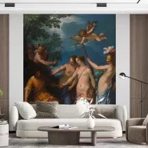 Papier Peint Panoramique Peinture 16e siècle Johann Rottenhammer - Le Jugement de Pâris