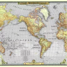 Affiche personnalisée Mappemonde 2