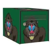 Sticker boîte aux lettres personnalisé Babouin 2