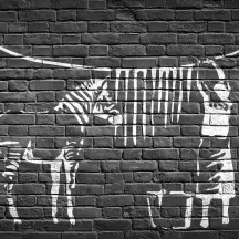 Affiche personnalisée Banksy - Zèbre Washing