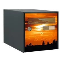 Sticker boîte aux lettres personnalisé Couché de soleil