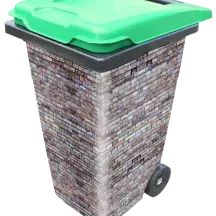 Sticker poubelle personnalisée mur