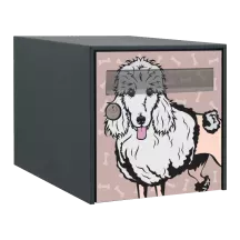 Sticker boîte aux lettres personnalisé Caniche 2
