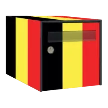 Sticker boîte aux lettres personnalisé Drapeau Belgique
