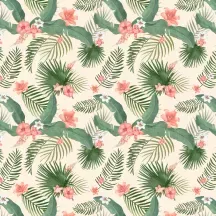 Affiche personnalisée Jungle Motifs Fleurs et Feuilles