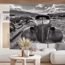 Papier Peint Panoramique Voiture Abandonnée 2