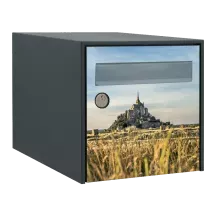 Sticker boîte aux lettres personnalisé Mont Saint Michel