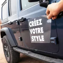 Lettrage adhésif 4x4 personnalisé