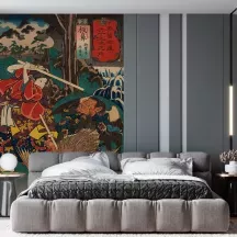 Papier Peint Panoramique Estampe 19e siècle Utagawa Kuniyoshi - Itahana