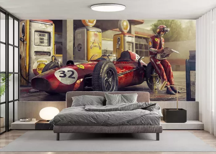 Papier Peint Panoramique F1 Ferrari Vintage