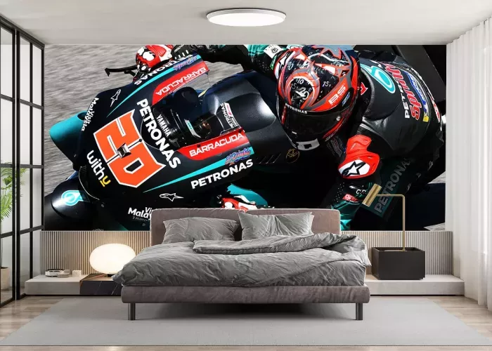 Papier Peint Panoramique Moto GP Fabio Quartararo