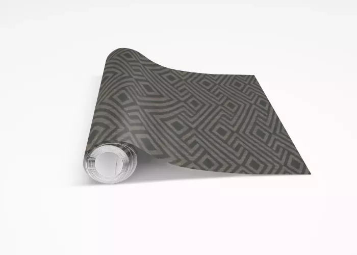 Papier Peint Tapis Géometrique gris