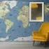 Papier peint mappemonde