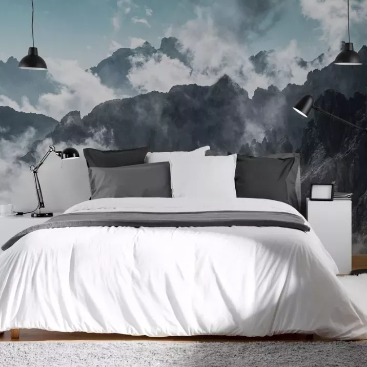 Papier Peint Panoramique Montagne Brumeuse 2