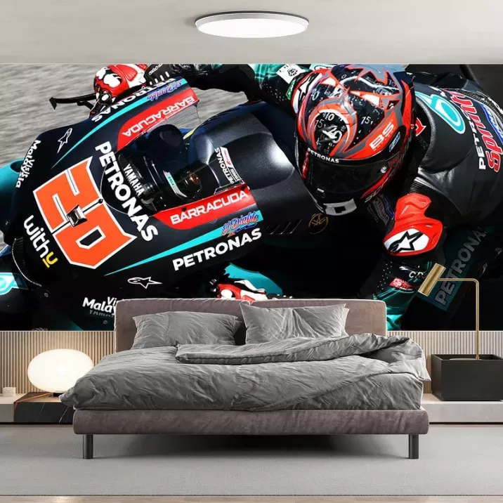 Papier Peint Panoramique Moto GP Fabio Quartararo