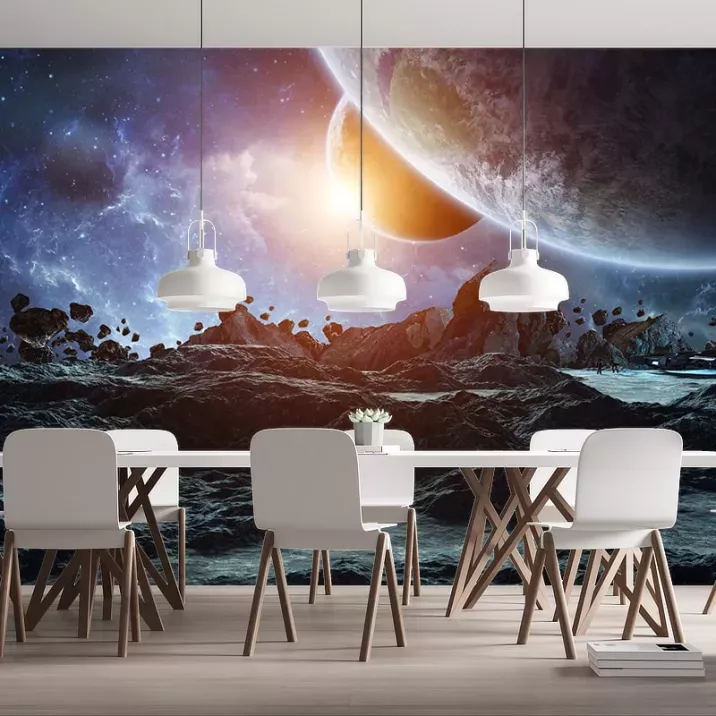 Papier Peint Panoramique Lune Univers