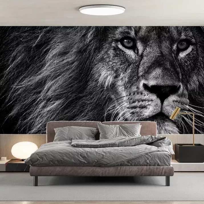 Papier Peint Panoramique Lion Nature