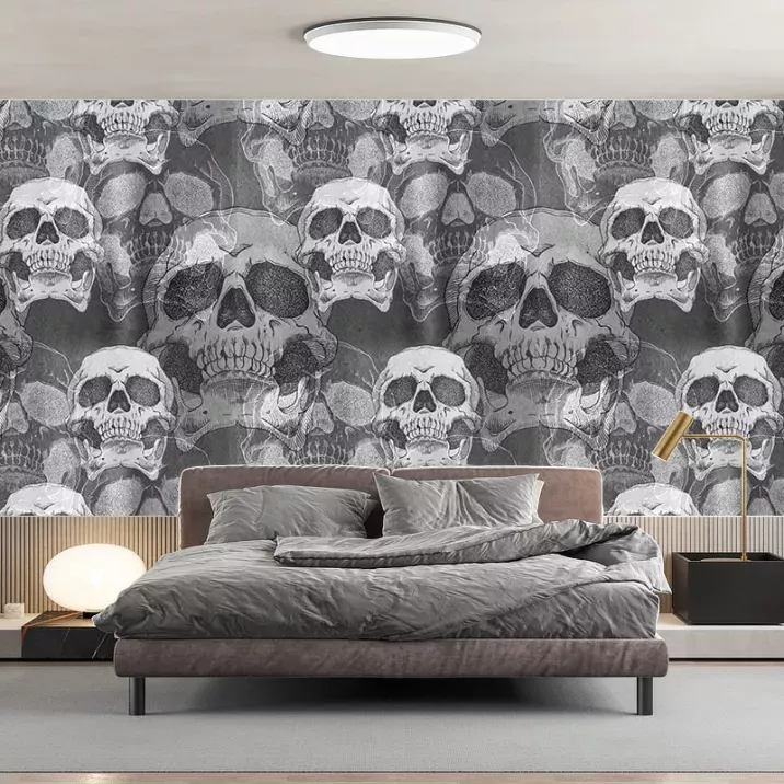 Papier Peint Panoramique Crane Skull Pattern