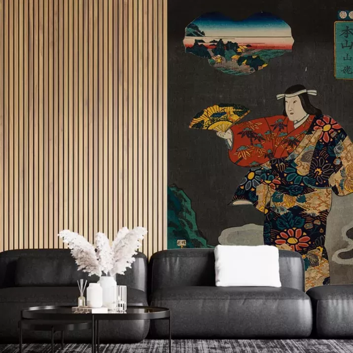 Papier Peint Panoramique Estampe 19e siècle Utagawa Kuniyoshi - Motoyama