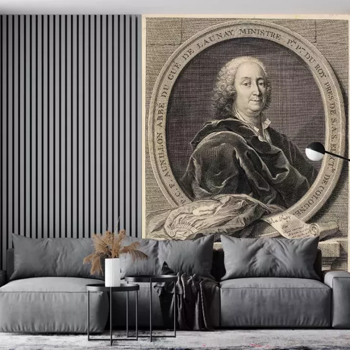 Papier Peint Panoramique Gravure 18e siècle - Aunillon Abbé du Gué de Launay