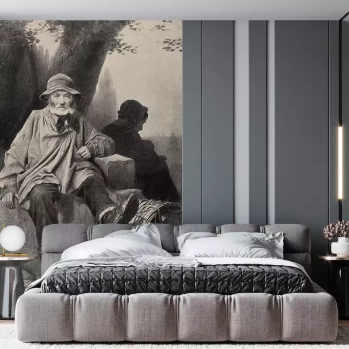 Papier Peint Panoramique Estampe - Un ouvrier français