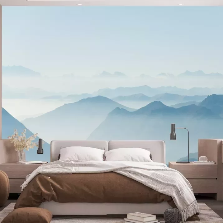 Papier Peint Panoramique Montagne Brumeuse