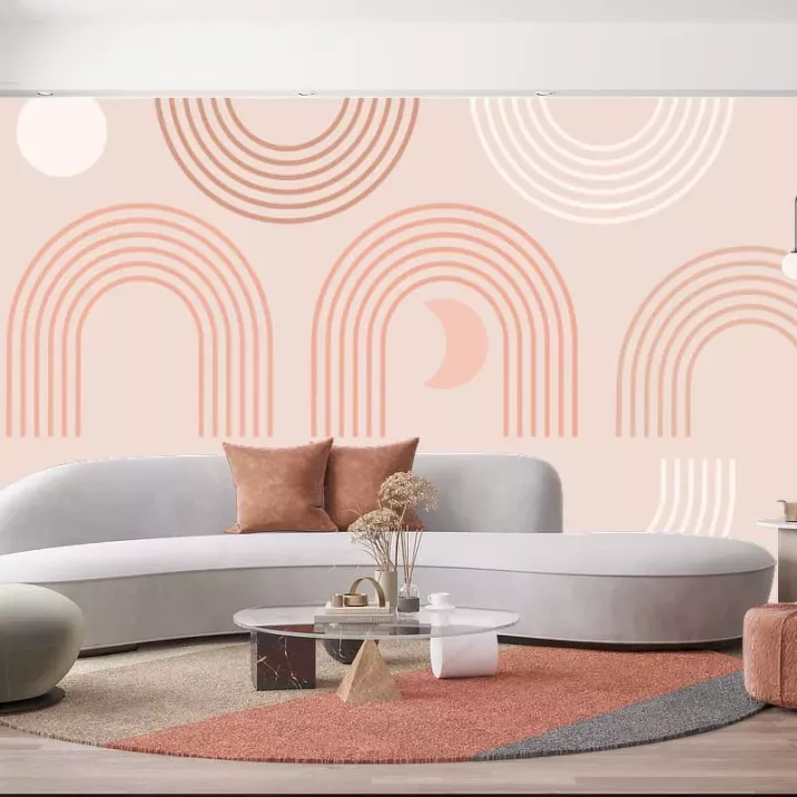 Papier Peint Panoramique Cercle Mid Century