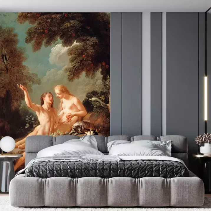 Papier Peint Panoramique Peinture 18e siècle Jean-Joseph Dumons - Adam et Eve au Paradis