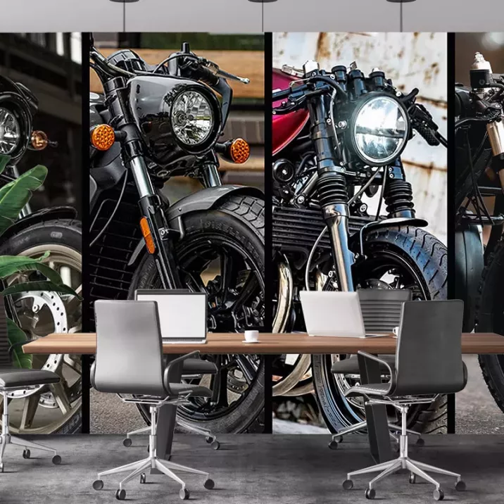 Papier Peint Panoramique Collage Moto