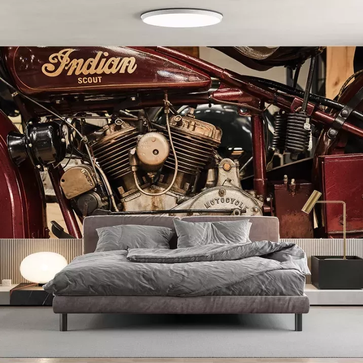 Papier Peint Panoramique Moteur Indian Vintage