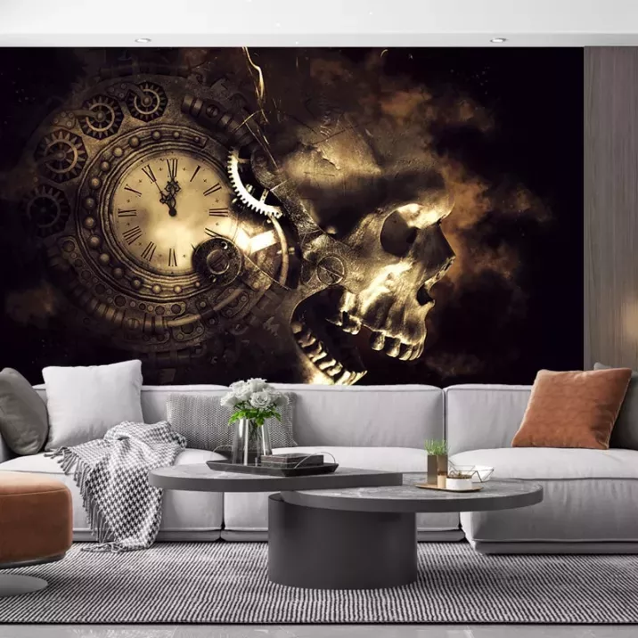 Papier Peint Panoramique Crane Steampunk Skull