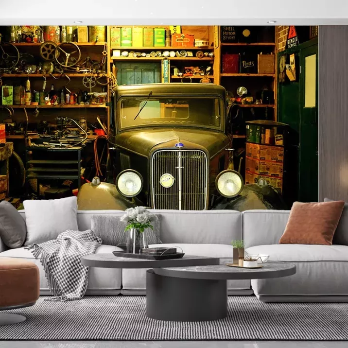 Papier Peint Panoramique Garage Vintage