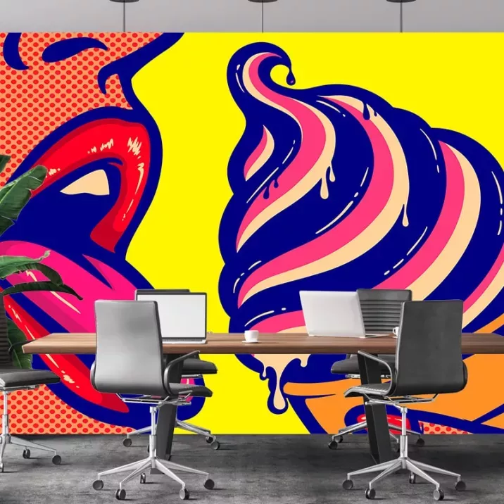 Papier Peint Panoramique Pop Art Sexy Glace