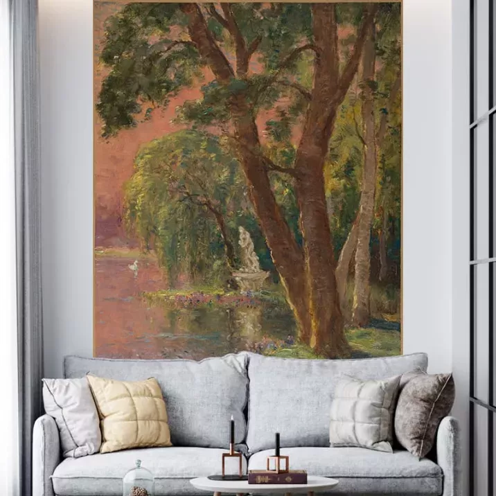 Papier Peint Panoramique Peinture 20e siècle Iwill - Le lac d'amour - le lever du soleil