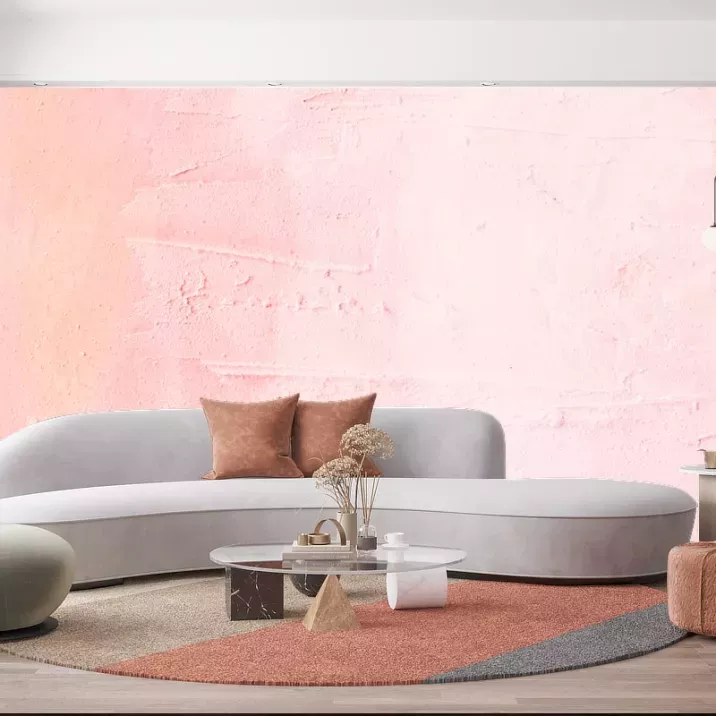 Papier peint Panoramique Mur Aquarelle Rose