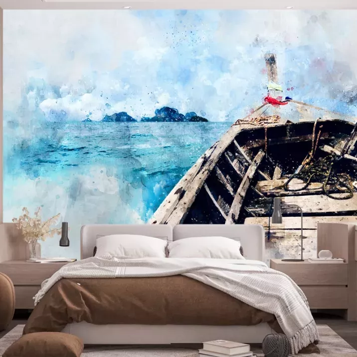 Papier Peint Panoramique Peinture Bateau