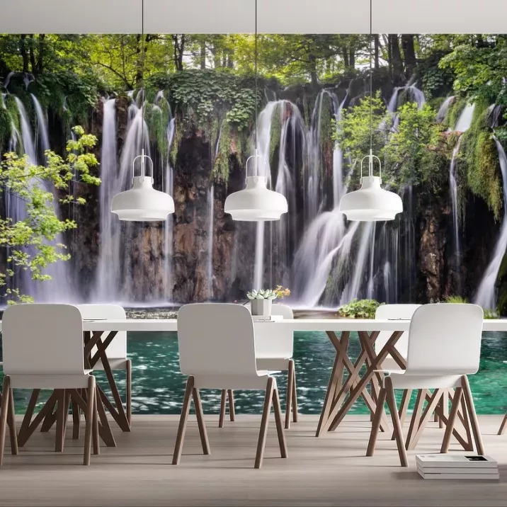 Papier Peint Panoramique Cascade Nature