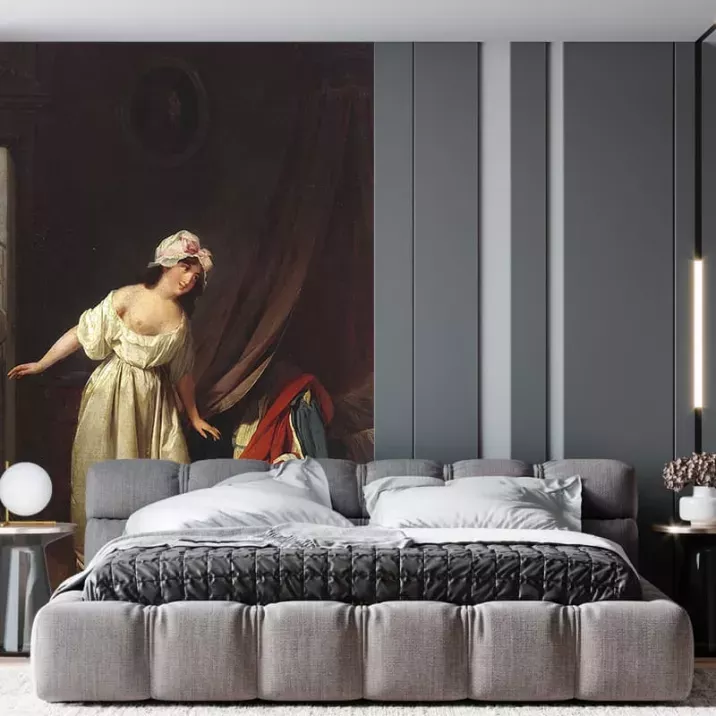 Papier Peint Panoramique Peinture 18e siècle Léopold Boilly - Le Doux Réveil