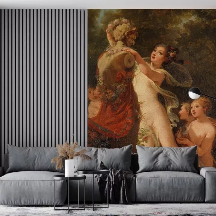 Papier Peint Panoramique Peinture 18e siècle Jacques Vallin - Offrande à Pan