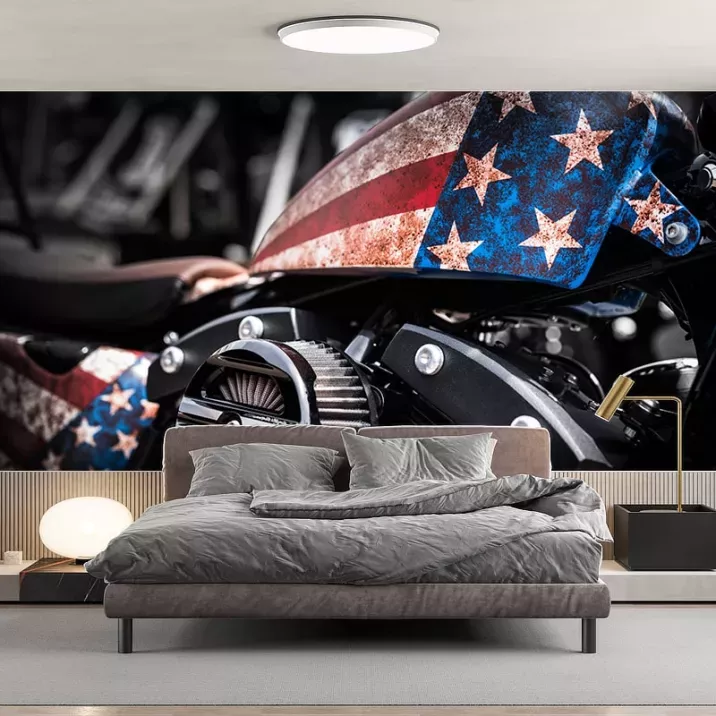 Papier Peint Panoramique Reservoir Moto Biker