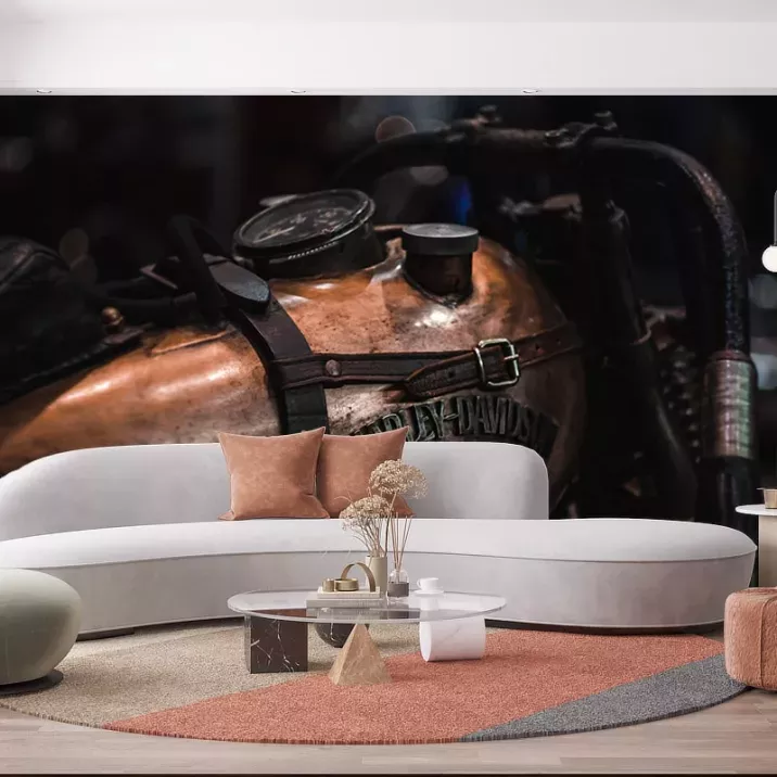 Papier Peint Panoramique Moto Vintage Reservoir