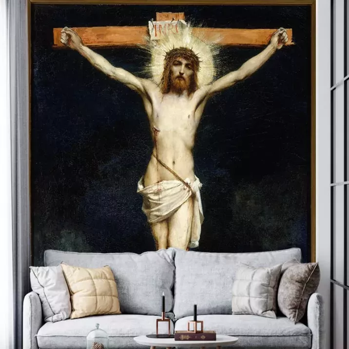 Papier Peint Panoramique Peinture 19e siècle Jules Elie Delaunay - Christ en croix