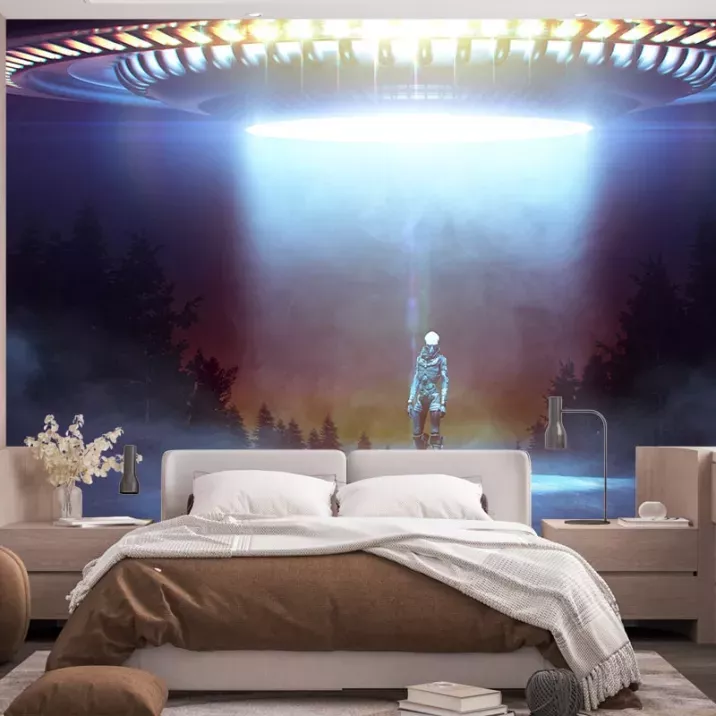 Papier Peint Panoramique Alien Soucoupe Volante