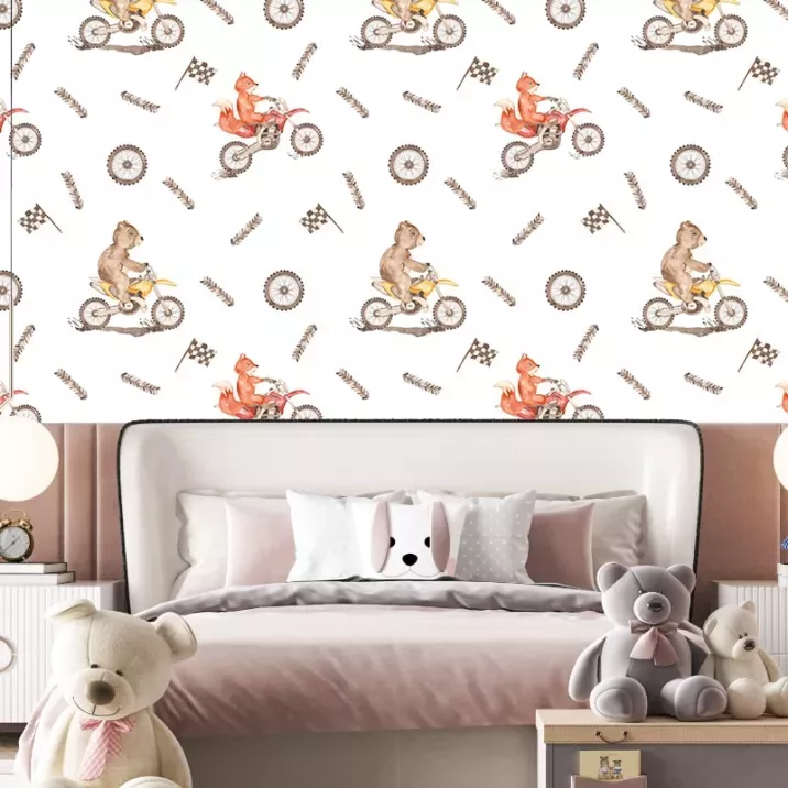 Papier Peint Panoramique Enfant Moto Cross