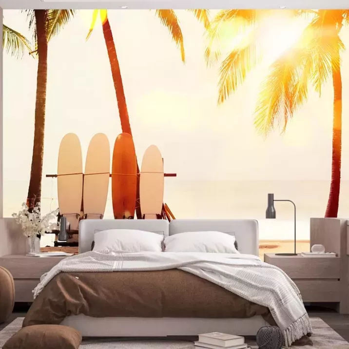 Papier Peint Panoramique Panoramique Surf Palmier